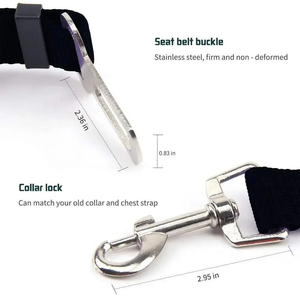 Adjustable Pet Car Safety Belt & Harness: Secure Travel Companion