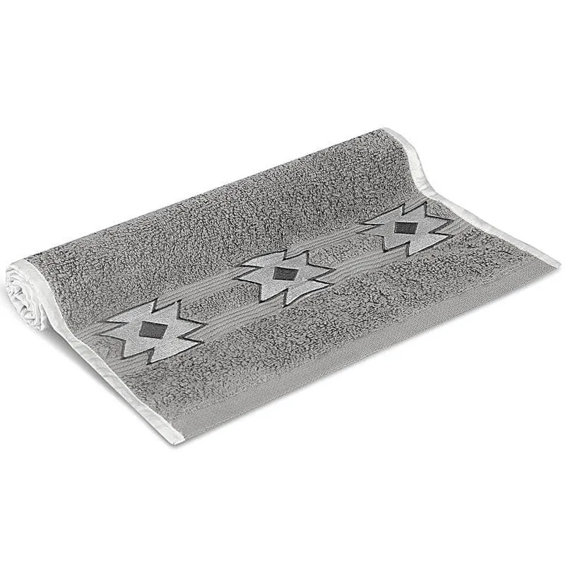 Aqua Ripple Hand & Face Towel (Grey) - Three Piece Set