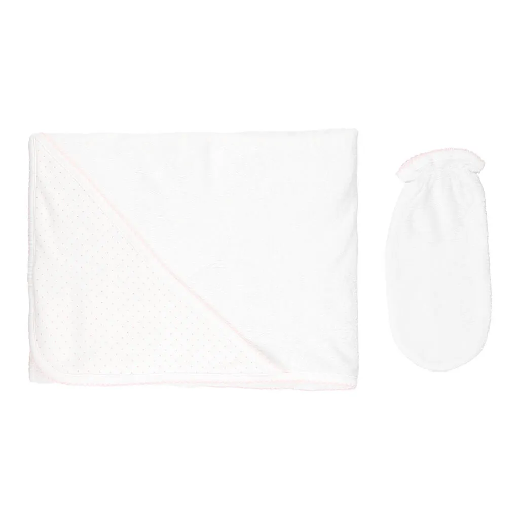 Basic Dots Towel White/Pink