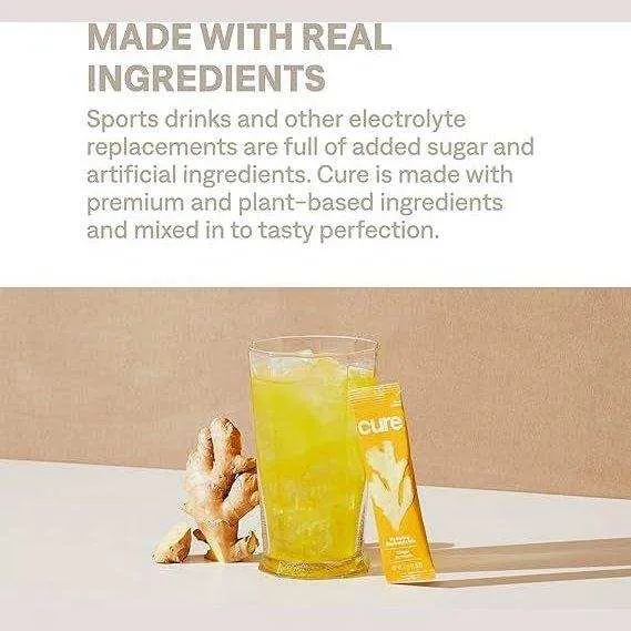 Cure Hydrating Electrolyte Drink Mix - Ginger Turmeric