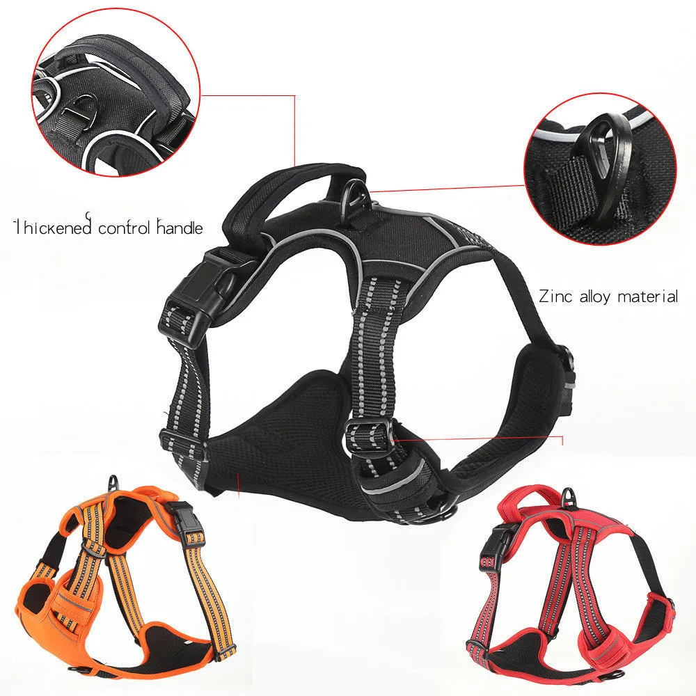 Dog Harness No Pull Breathable Reflective Pet Harness Vest / Arnés para perros sin tirones, transpirable, reflectante, chaleco para mascotas