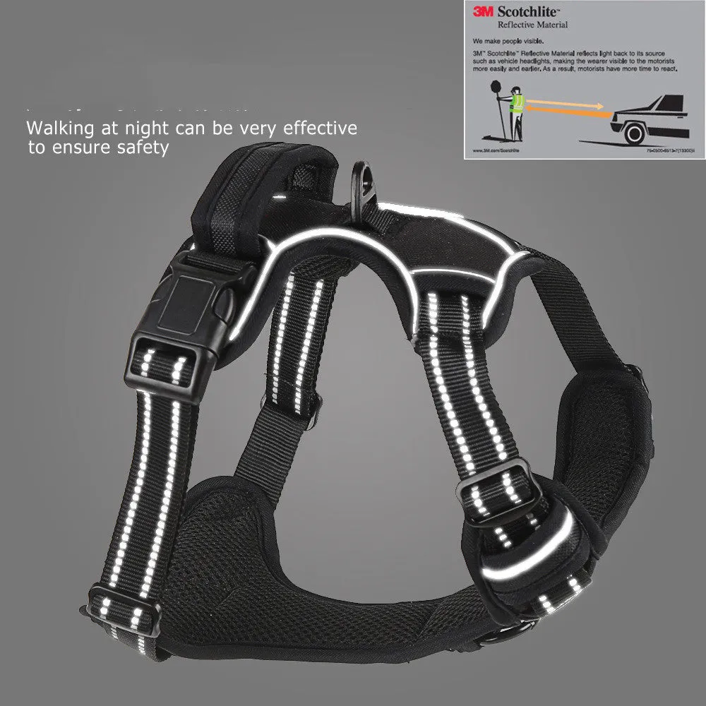 Dog Harness No Pull Breathable Reflective Pet Harness Vest / Arnés para perros sin tirones, transpirable, reflectante, chaleco para mascotas
