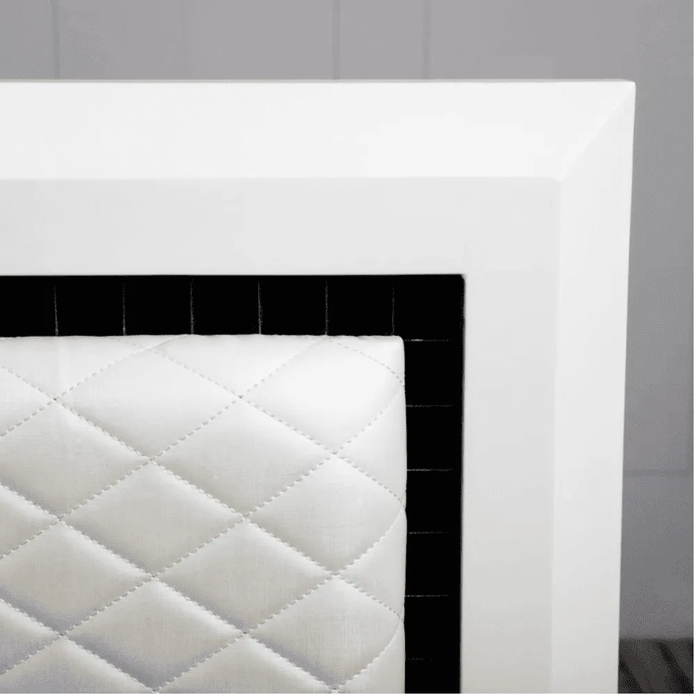 Helen PU Polish Bed in White Color