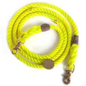 Neon Yellow Adjustable Dog Lead