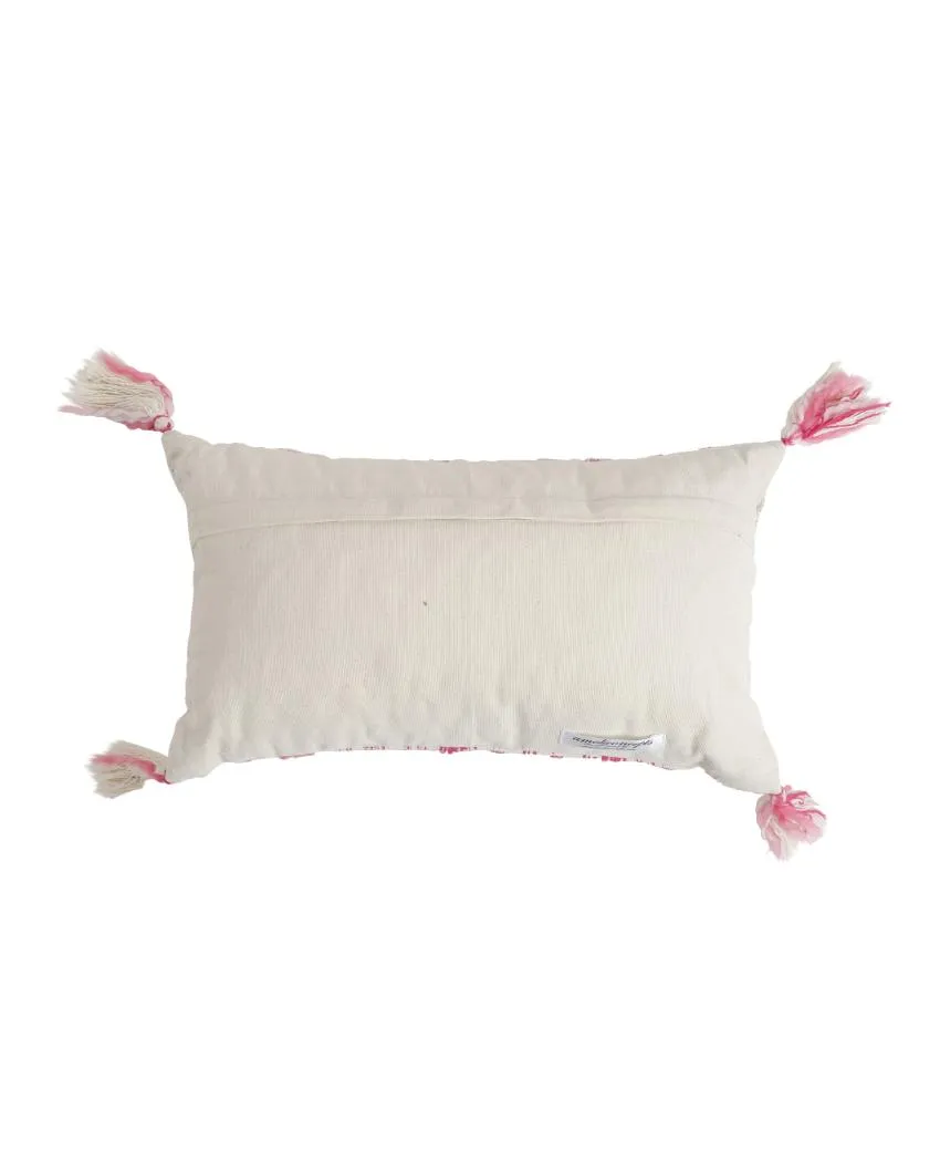 Pillow Style Cushion Cover With Tassels | 12 x 19 inches