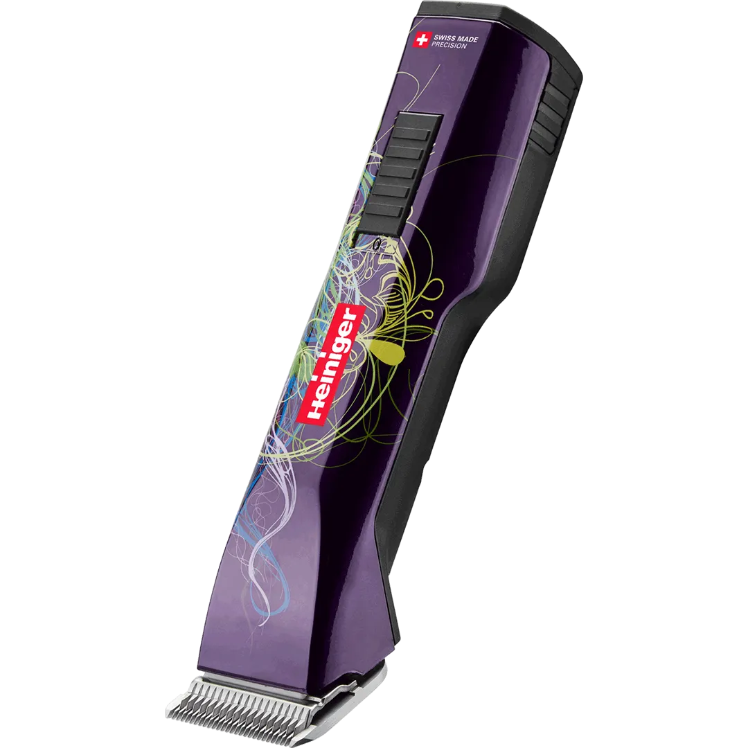 Purple Saphir Cordless Clipper with Two Batteries In a Case by Heiniger