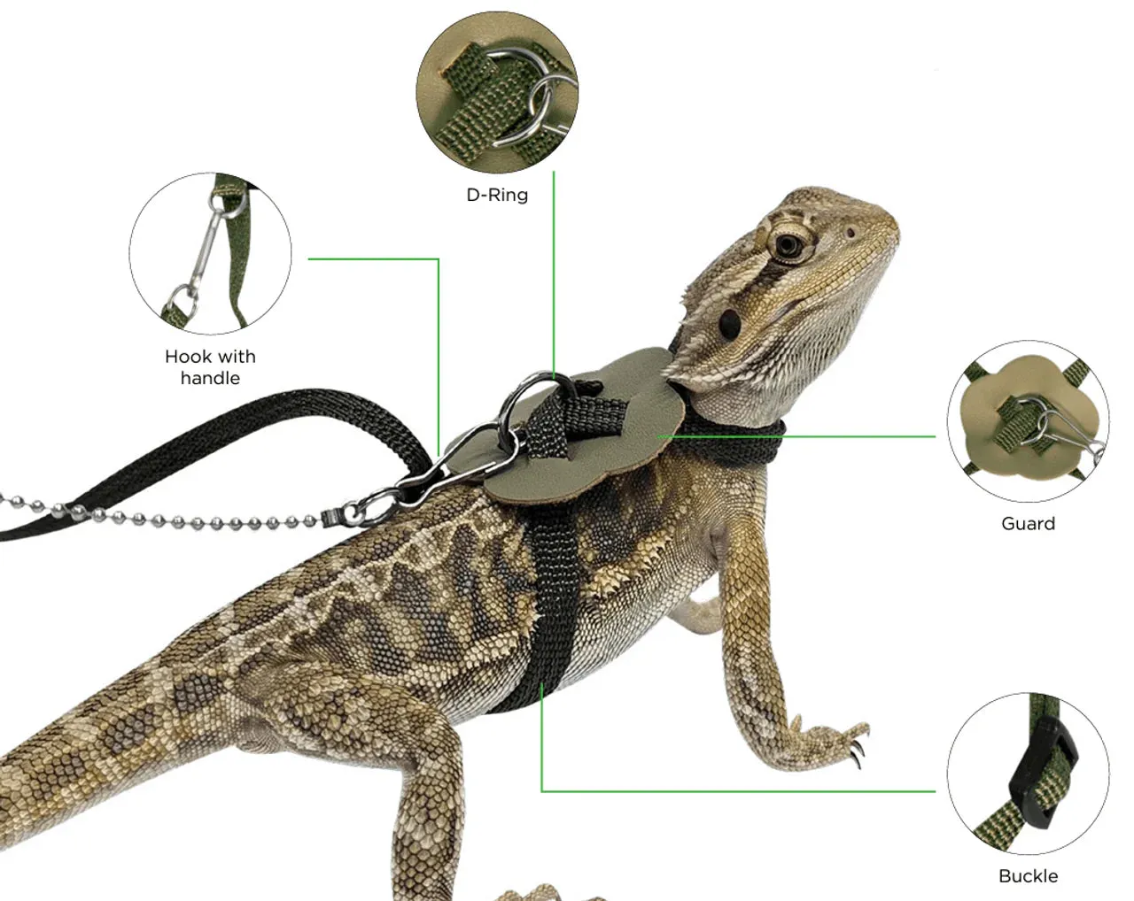 Reptile One Lizard Harness & Lead Adjustable