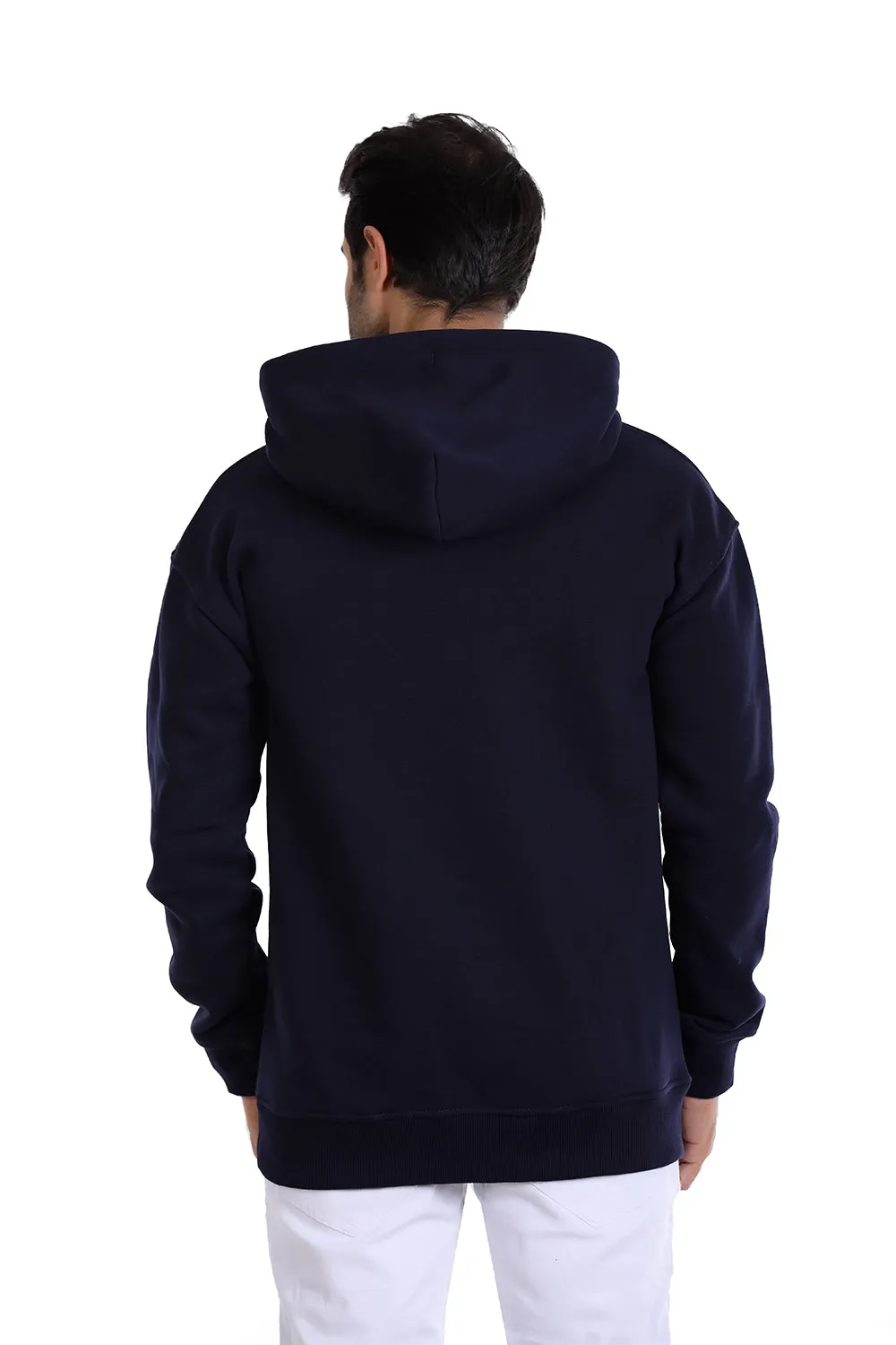 Trendy Printed Beige Blue Hoodie