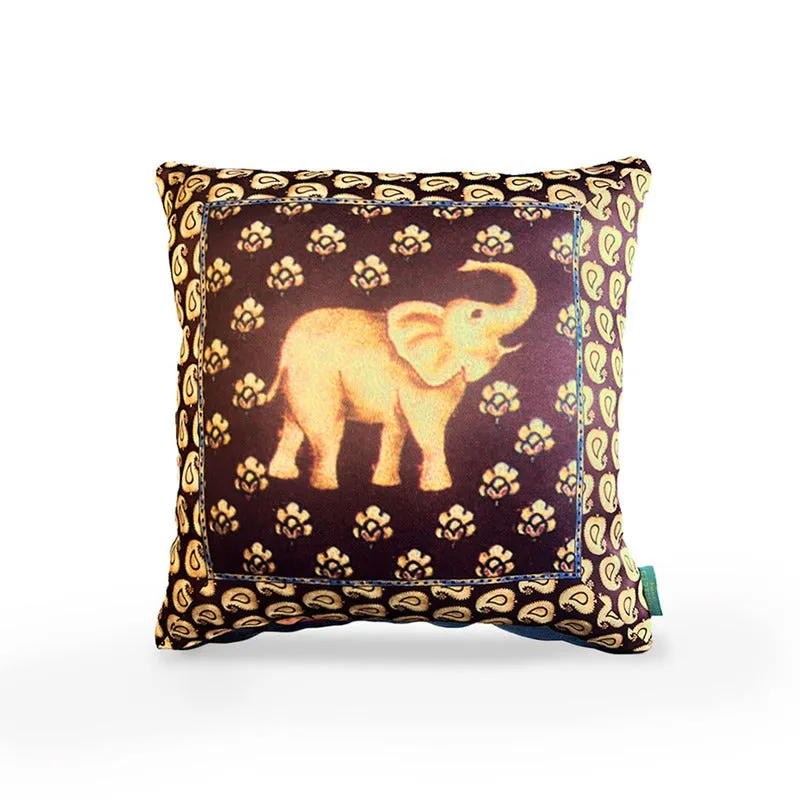 Tusker Satin Cushion Cover | 16 x 16 inches